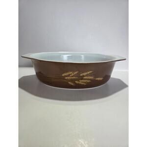 Pyrex Wheat Oval Casserole Vintage Dish